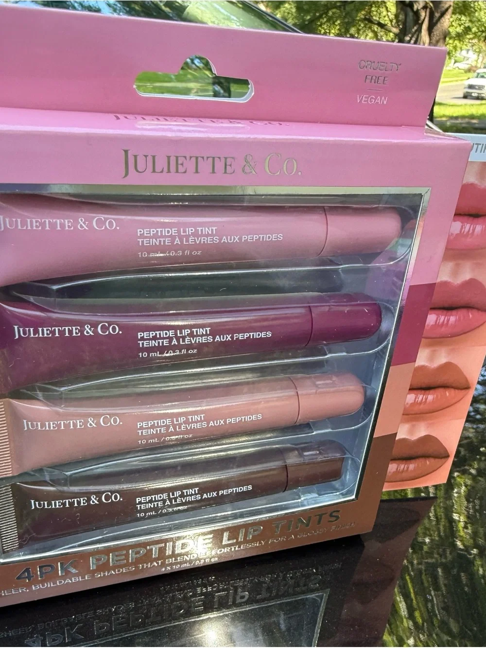 4-Pack Peptide Lip Tints — Pink & Neutral Set
